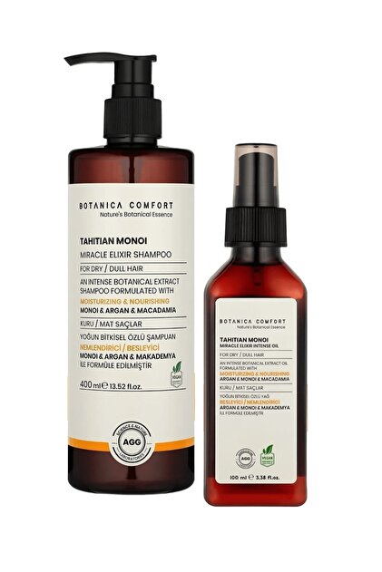 BOTANICA COMFORT Kuru Ve Yıpranmış Saçlar Için Monoi Argan Ve