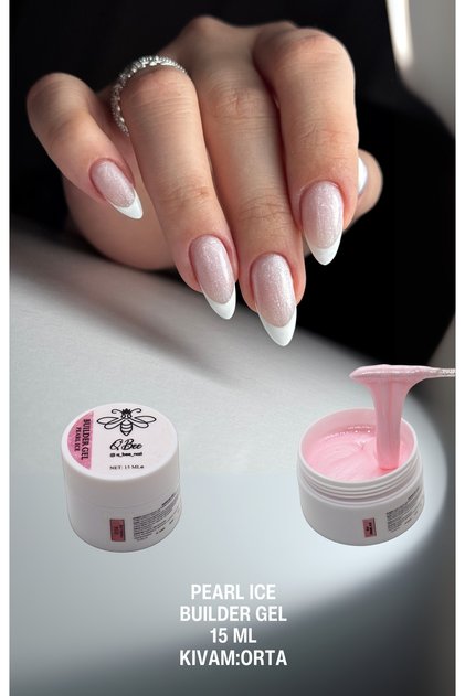 15ml Protez Tırnak Jeli Builder Gel Simli-Glitter Pearl Ice