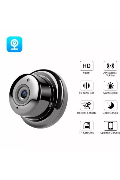SESLİ GECE GÖRÜŞLÜ SD CARD TAKILABİLEN 1080P WIFI IP KAMERA