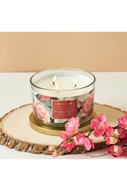 Scent.d Mystic Rose 3-Wick Jar Candle - 450 gms