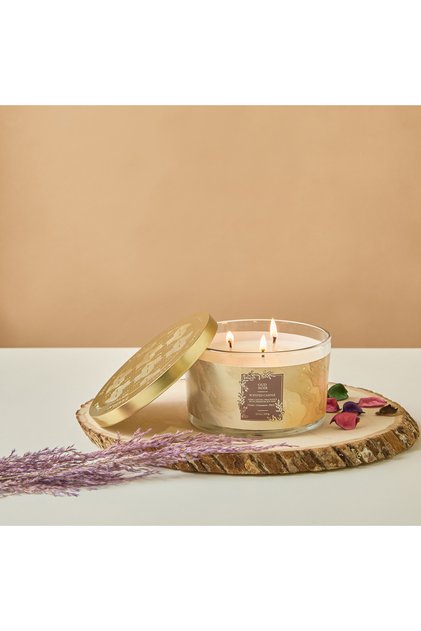 Scent.d Oud Noir Scented 3-Wick Jar Candle - 450 gms