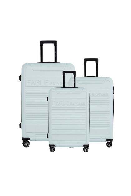 Defender 3-Piece ABS Hard Luggage Set - Azure + 1-Year