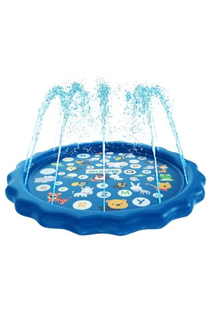 Piscină pentru copii cu pulverizator de apă, PVC, diametru 100 cm, albastră