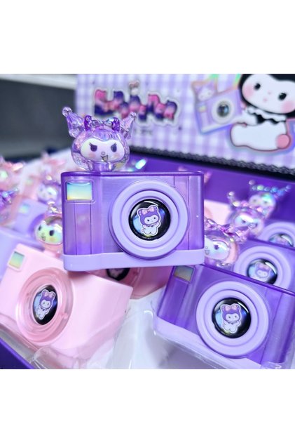 Kuromi Tasarımlı Fotoğraf Makinesi Şekilli Çift Hazneli Kalemtıraş Kalem Açacağı
