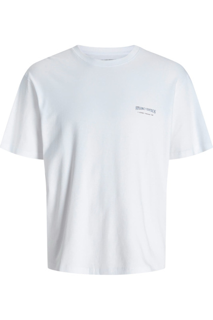 Tricou JACK & JONES Lucca Graphic - 12276601-Φωτεινό Λευκό