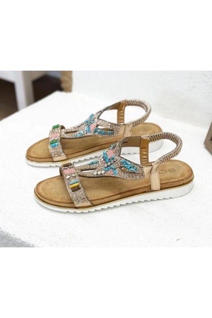 25Y173-1 Women's Evali Sole Stone Sandals