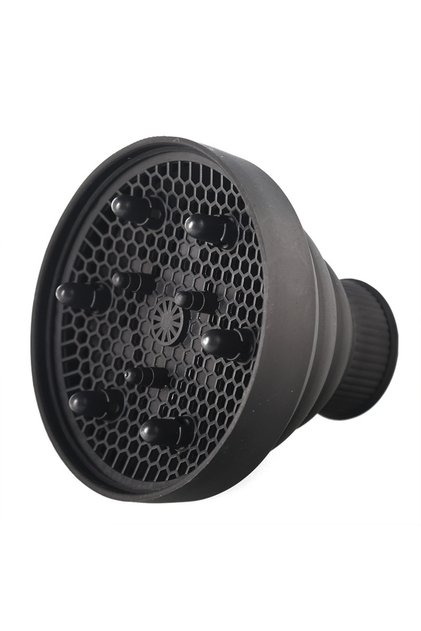 Black Salon Tool Universal Silicone Hairdryer Diffuser Cover Adjustable Foldable Temperature Resista