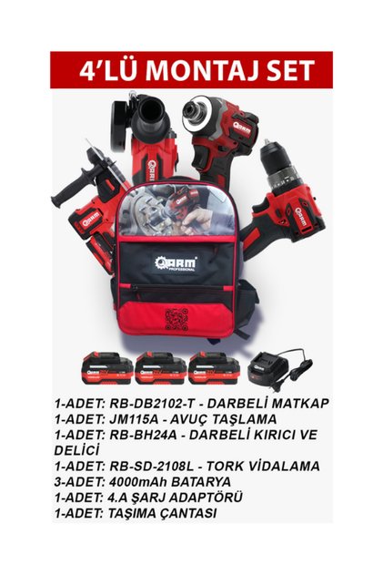 4'lü Montaj Set