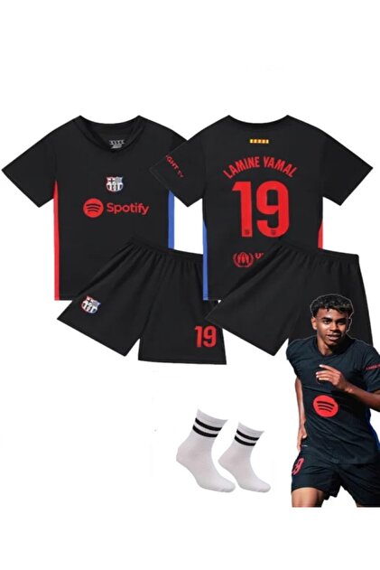 yenteks Siyah 2024 Barcelona Lamine Yamal.19 Numara Çocuk Forma