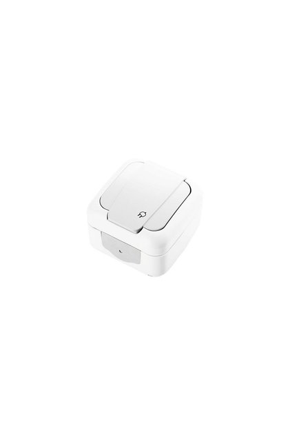 Priza Schuko IP54 Alb Palmiye Viko