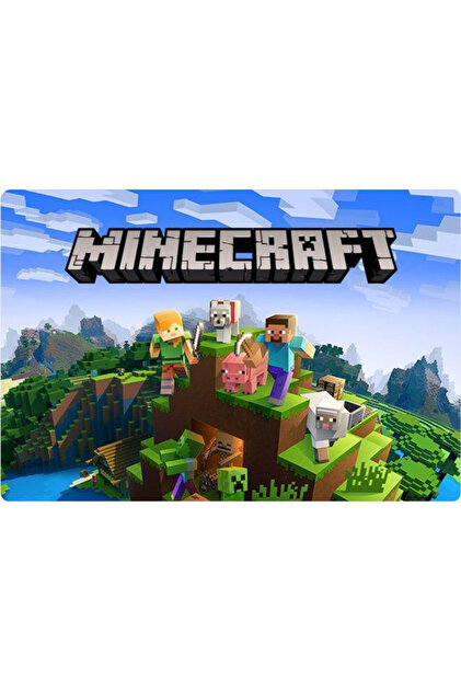 Minecraft Dikdörtgen Pasta Yenilebilir Resim Baskı 28*19 cm