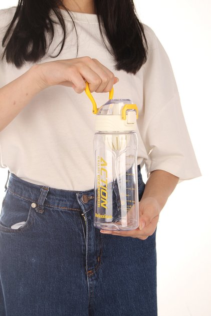 Rlx-442 Drinking Bottle School Flask Unbreakable No Smell Food Contact Convenient Yellow