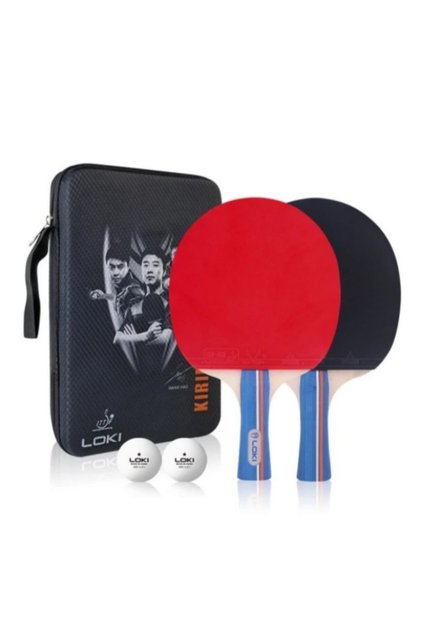 Wang Ha K3000 İTTF Onaylı Masa Tenisi Raket Set (Kılıf+ 2 Raket+ 2 Top)