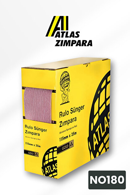 Atlas Gold Rulo Sünger Zımpara No: 180 Kum (1 Mt Rulo Şeklinde