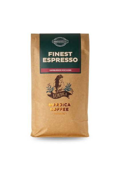 Boabe de cafea Nordica Coffee HM FINEST ESPRESSO, 50% Arabica, 50% Robusta, 500g
