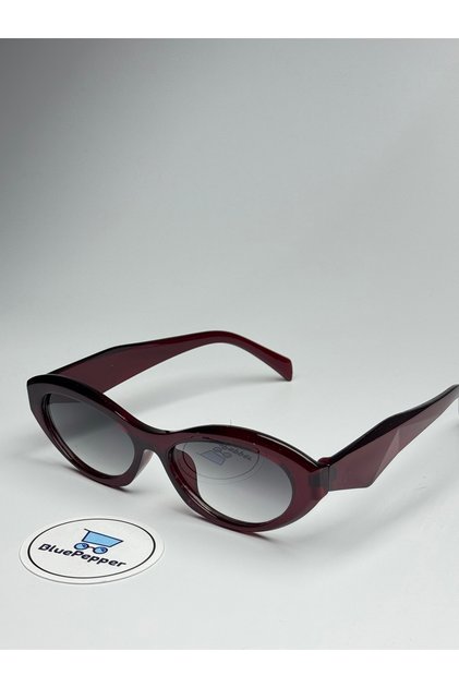 Pradix V4 Bordo Sunglasses Black Glass Color Cateye Frame 54 Ekartman