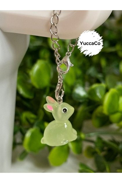 Glow in the Dark Rabbit Thermos Ornament/Rabbit Thermos Charm/Bunny Bag Charm