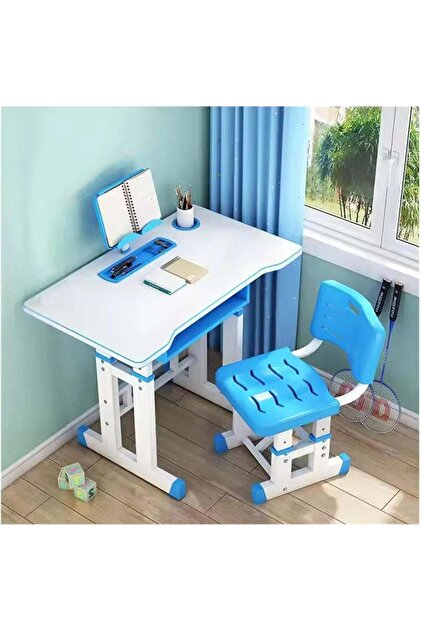 Children's Study Table with Adjustable Chair - Ergonomic Design, Spacious Storage, Suitable for Home