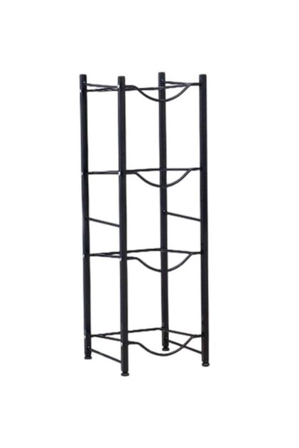 Four-Layer Vertical Water Bottle Storage Rack 105×34×33 cm (Single Row, Black)