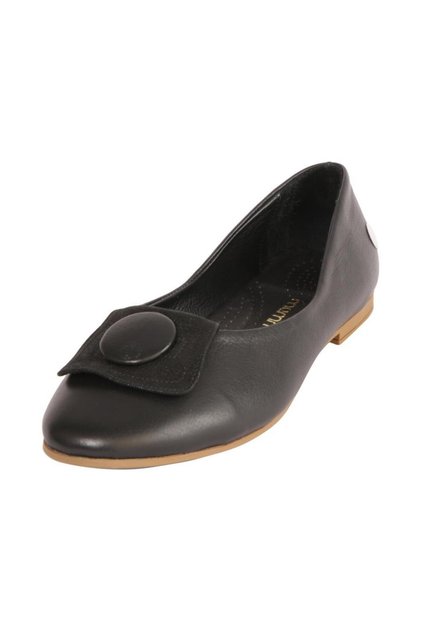 Women's Leather Casual Ballet Flats Shoes - Black - Daily - Stylish and Flat Sole - D25Ya-7225-Lx