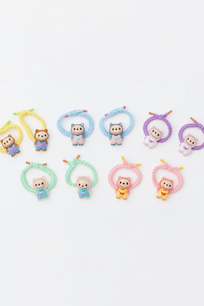 Labubu Designed 12-Piece Children's Rubber Buckle Set