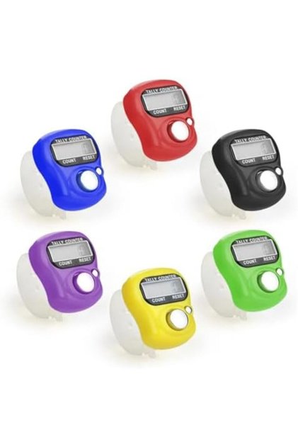 YU WELL 5 Digit Electronic Digital Tally Counter with reset Button Handheld LCD Ring 1 Piece
