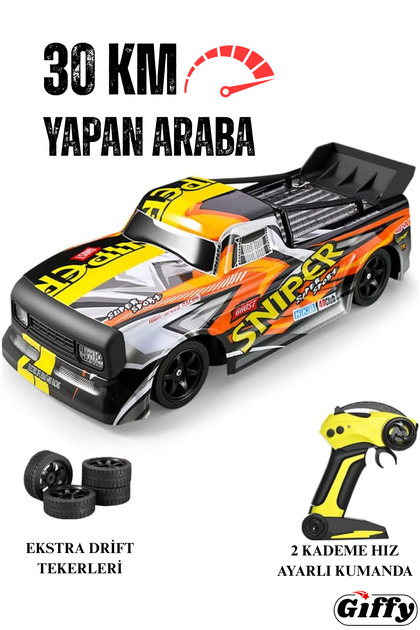 giffy Oyuncak 30 KM Hız Yapan Uzaktan Kumandalı Araba Şarjlı Drift