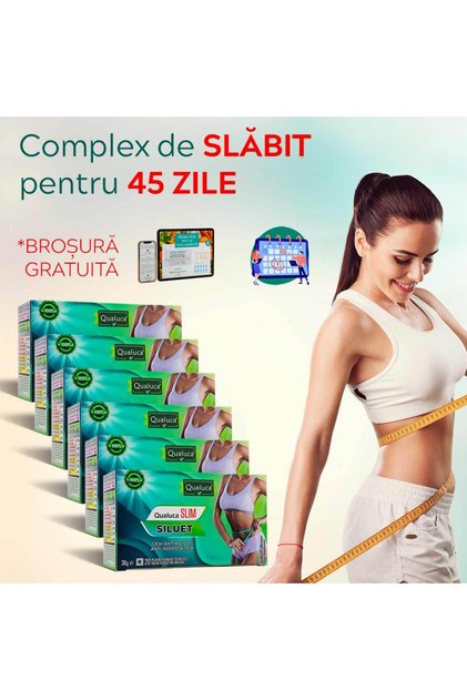 Complex de Slabit - 45 zile | Ceai Siluet | Set 6 cutii | 120 plicuri
