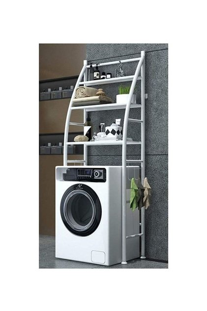 3-Shelf Washing Machine Space Saver Rack White