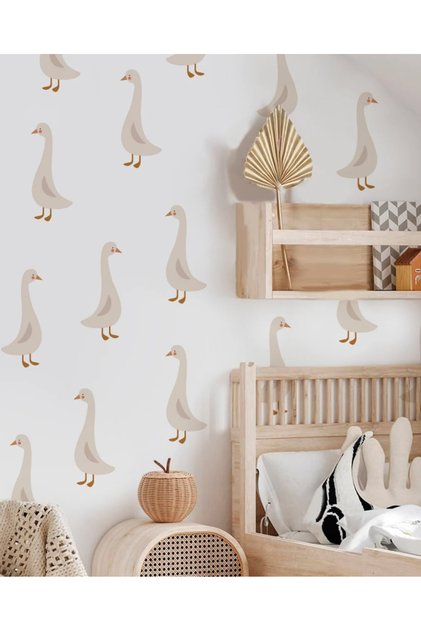 Pastel Tone Boho Geese Baby Kids Room Decorative Wall Sticker Set