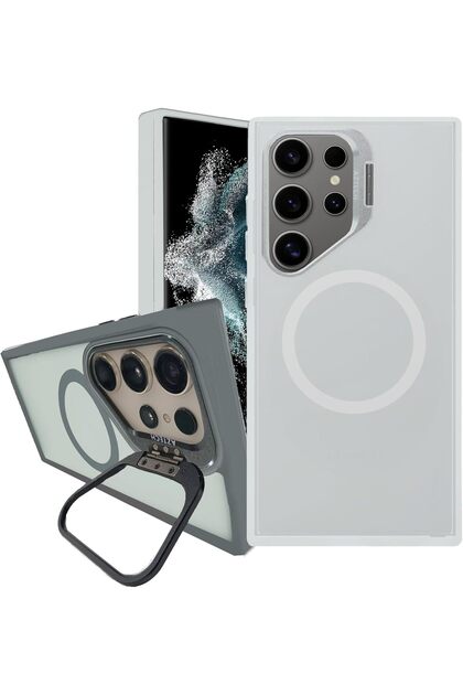 Samsung Galaxy S24 Ultra Case Matte Cover [MIL-Grade Protection] MagSafe Ring Camera Kickstan