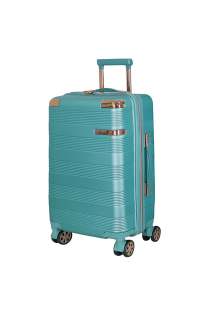 Hard Case Medium Luggage Trolley ABS Lightweight With Built In TSA Type Lock A5125 Light Green