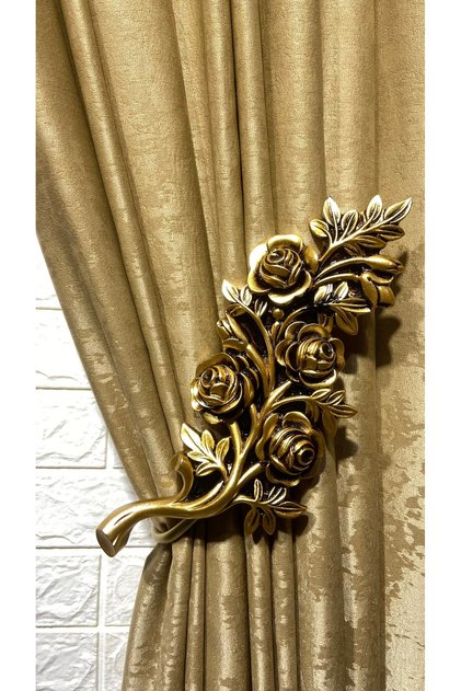 Curtain Rail Curtain Accessory Polyester Casting Premium Lever Curtain Holder 1Pcs
