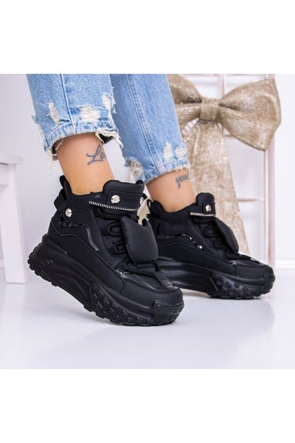 Pantofi Sport Dama cu Platforma 3YJA5 Negru