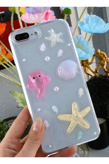 Flexible Silicone Case with Stingray Toy Design Compatible with iPhone 7 Plus and 8 Plus