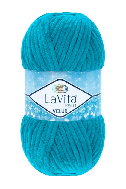 Velur Velvet Hand Knitting Yarn 100% Polyester 100Gr (5801 Turkuaz)