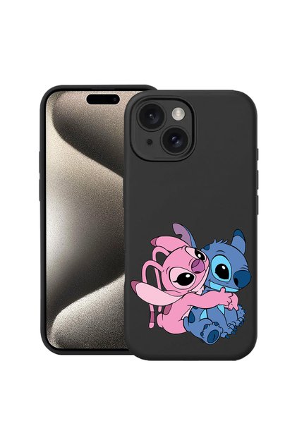 ® Carcasă subțire din silicon pentru Apple iPhone 14, model Angel Hugging Stitch, 1396632 B 1842