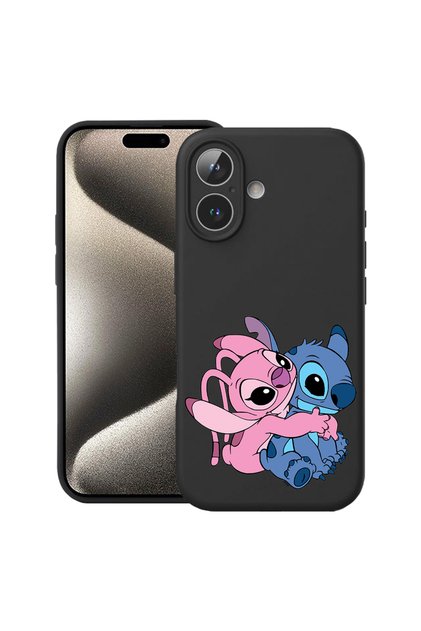 ® Husă premium din silicon pentru Apple iPhone 16, model Angel Hugging Stitch, 1828635 PB 1842