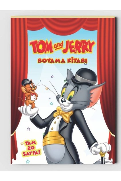 Tom and Jerry Themed Coloring Book, (+20), (Full Page Picture Coloring Book)