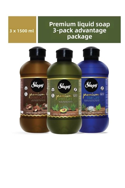 Premium Liquid Soap Green Care 3-Piece Advantage Pack 3X1500 ml