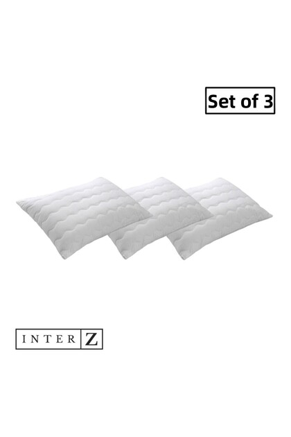 Set of 3 Pillow Protectors, Quilted Patterned Pillow Mattresses, 50 X 70 cm