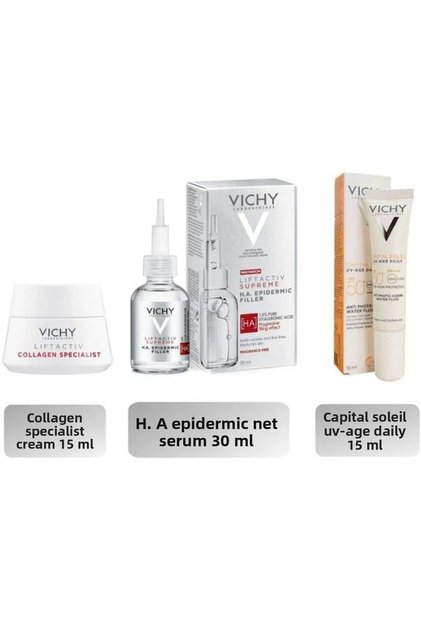 Liftactiv - Deep Anti-Wrinkle Skin Care Routine Set of 3 + Bag Gift (15 Ml+15 Ml+30 ml)