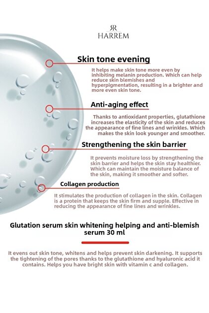 Harrem Glutathione Skin Whitening and Anti-Blemish Serum- Trendyol