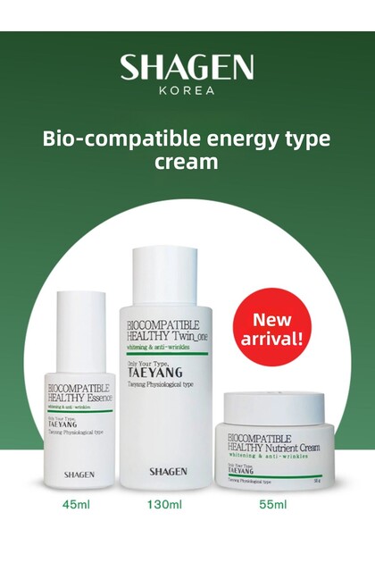 New Taeyang (Green) Energy Type Set of 3 - Quadruple Effect - Original Korean Cream Set - Ewg Certified