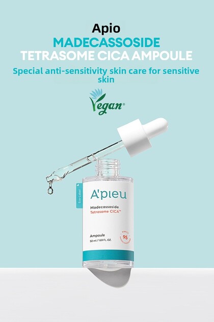 Ampoule with Cica Content for Sensitive and Damaged Skin a'Pieu Madecassoside Tetrasome Cica Ampoule