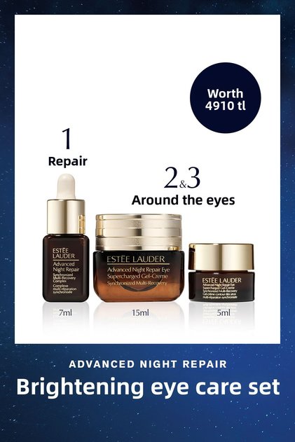 Advanced Night Repair Eye Care Set - Supercharged Eye Cream (15ml + 5ml), Serum 7ml