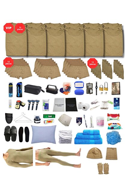 12-Piece Winter All-Inclusive Soldier Set - Soldier Undershirt - Soldier Socks - Military Underwear Pack