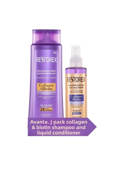Șampon de îngrijire plin de colagen și biotină 500 ml + balsam lichid de îngrijire a părului 200 ml