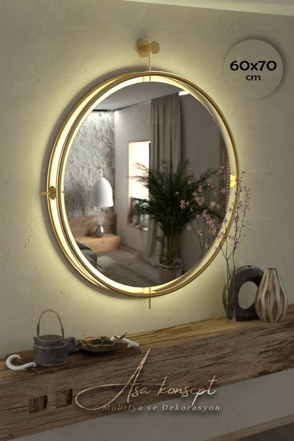İstanbul Gold 60cm Kablosuz Pilli Led Ayna, Makyaj Aynası, Dresuar Ayna
