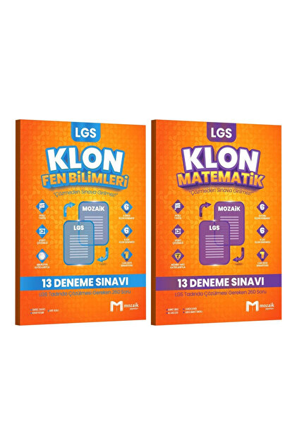 Son Viraj Yayınları Mozaik Yayınları 8. Sınıf LGS Matematik ve Fen
